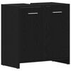vidaXL Bathroom Furniture Set 4 pcs Black Oak Engineered Wood