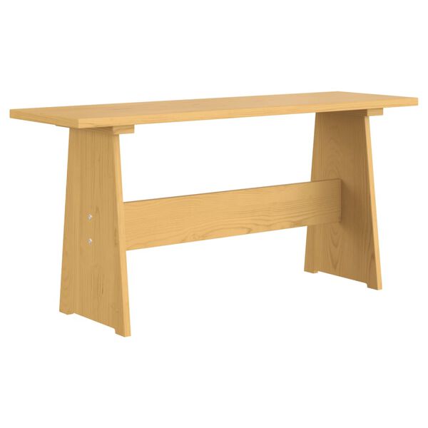 vidaXL Dining Table with Bench REINE Honey Brown Solid Wood Pine