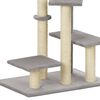 vidaXL Cat Tree with Sisal Scratching Post Grey 125 cm