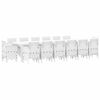vidaXL Garden Dining Set 15 pcs White Polt rattan