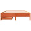 vidaXL Bed Frame without Mattress Wax Brown 120x200 cm Solid Wood Pine