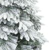 vidaXL Artificial Hinged Christmas Tree Snow Flocked White 240 cm