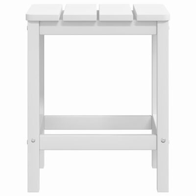 vidaXL Garden Adirondack Chair with Table HDPE White