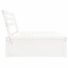 vidaXL Garden Middle Sofa White 120x80 cm Solid Wood Pine