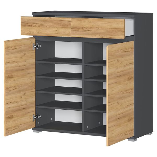 Germania Shoe Cabinet GW-Lissabon Oak and Anthracite