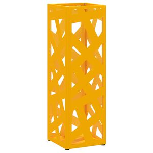 vidaXL Rain Umbrella Stand Mustard 15.5 x 15.5 x 49 cm Steel