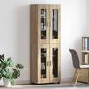 vidaXL Highboard with Door Sonoma Oak 60 x 35 x 182 cm Engineered Wood