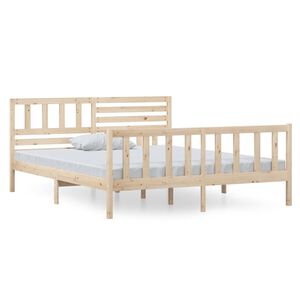 vidaXL Bed Frame without Mattress Double Solid Wood