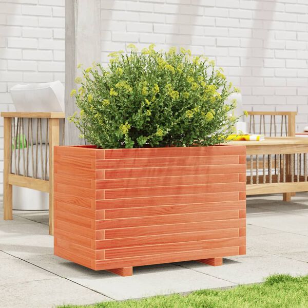 vidaXL Garden Planter Wax Brown 70x40x49.5 cm Solid Wood Pine