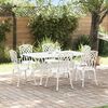 vidaXL Garden Dining Set 7 pcs White Aluminium