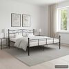 vidaXL Bed Frame without Mattress Black Metal 180x200 cm Super King