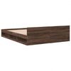 vidaXL Bed Frame with Drawers without Mattress Brown Oak 140x200 cm