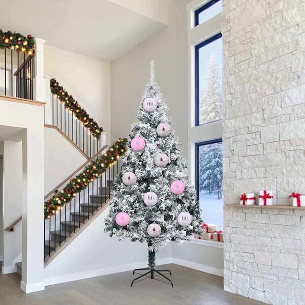 vidaXL Christmas Bauble Set XXL 3 pcs Pink Plastic