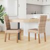 vidaXL Dining Chair 2 pcs Natural 45 x 54 x 93 cm Solid Mahogany Wood