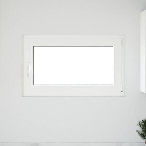 vidaXL Basement Window "RISOR" 100x70 cm Tilt&Turn DIN Right White
