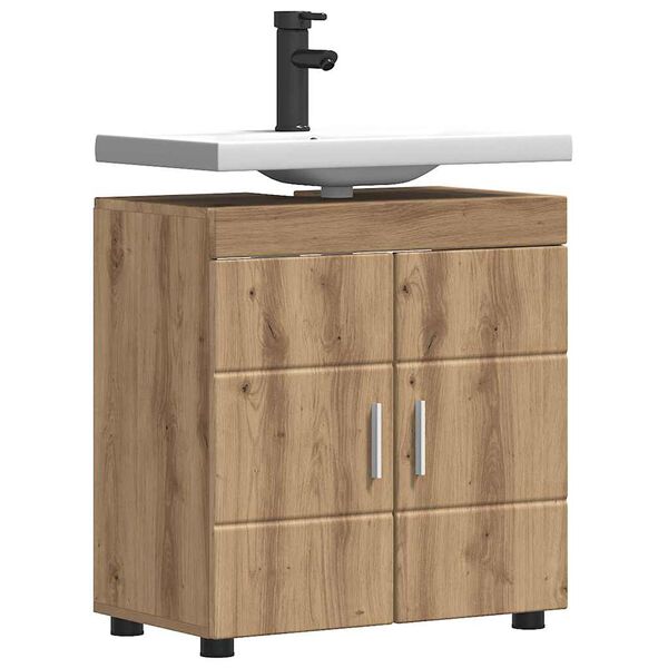 vidaXL Bathroom Cabinet Set TULUM Artisan Oak 60 x 34 x 63 cm