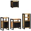vidaXL Bathroom Furniture Set with Shelf 4 pcs Brown Solid Mango Wood