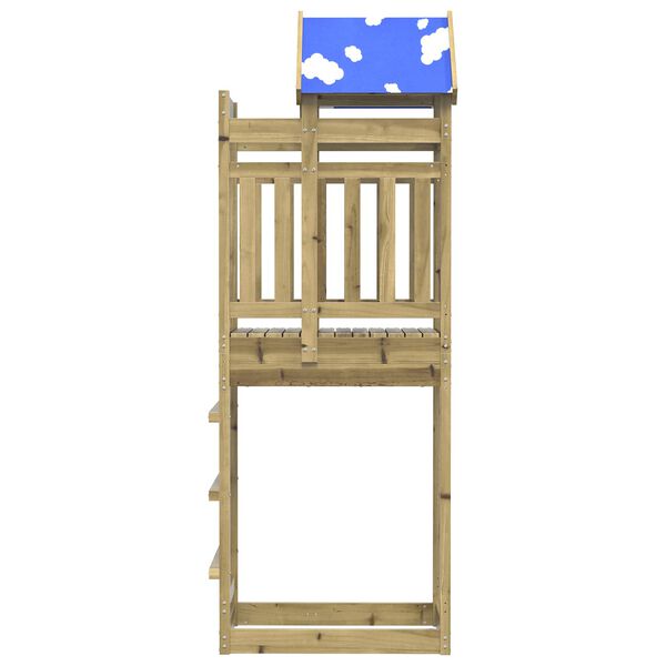 vidaXL Play Tower Brown 52.5 x 85 x 239 cm Solid Impregnated Wood