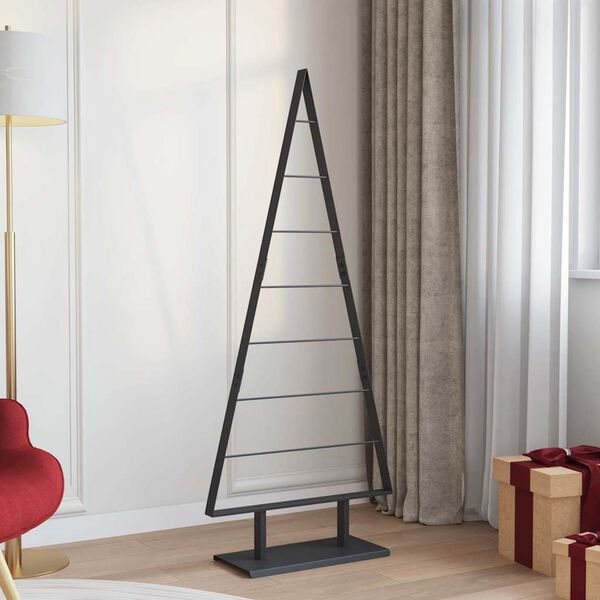 vidaXL Metal Christmas Tree with Stand Black 150 cm Steel
