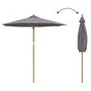 vidaXL Garden Parasol Dark grey 240 x 240 x 260 cm Bamboo