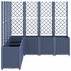vidaXL Garden Planter with Trellis Blue Grey 160x160x140 cm PP