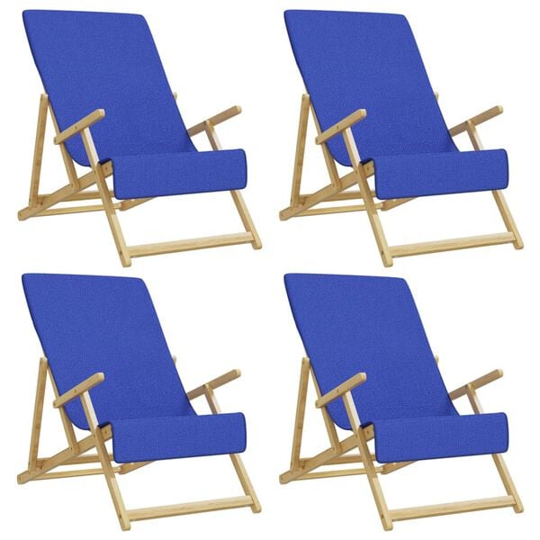 vidaXL Beach Towels 4 pcs Royal Blue 60x135 cm Fabric 400 GSM