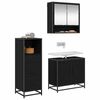 vidaXL Bathroom Furniture Set 3 pcs Black oak Engineered wood