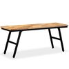 vidaXL Bench Reclaimed Teak and Steel 110x35x45 cm