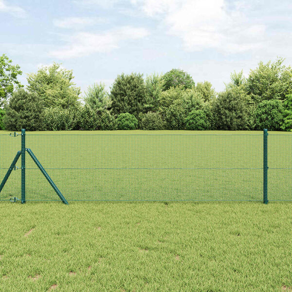 vidaXL Welded Wire Fence Green 1.6 x 10 m