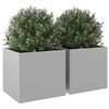 vidaXL Planters 2 pcs Silver 49x47x46 cm Galvanised Steel