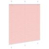 vidaXL Pleated Blind Pink 115x100 cm Fabric Width 114.4 cm Polyester
