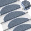 vidaXL Stair Mats Self-adhesive Sisal-Look 15 pcs 65x21x4 cm Blue