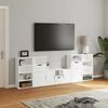vidaXL 5 Piece TV Units with Storage ODDA White Solid Wood Pine