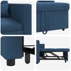 vidaXL Single Sofa Bed Reclining Blue 90 x 165 x 87 cm Fabric