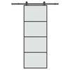 vidaXL Sliding Door with Hardware Set 76x205 cm ESG Glass&Aluminium