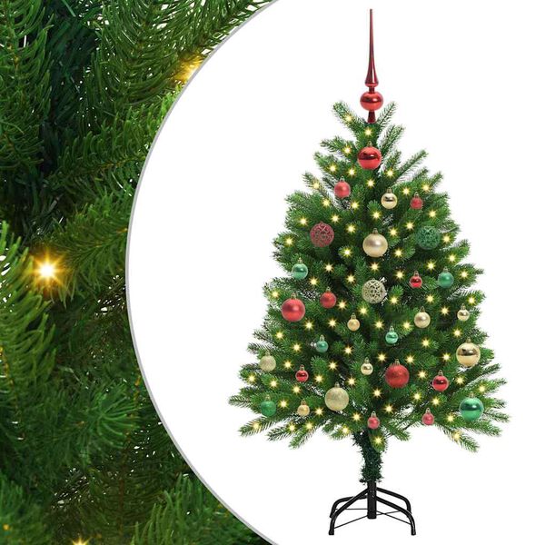vidaXL Christmas Tree with 150 LEDs with Stand Green 120 cm PE