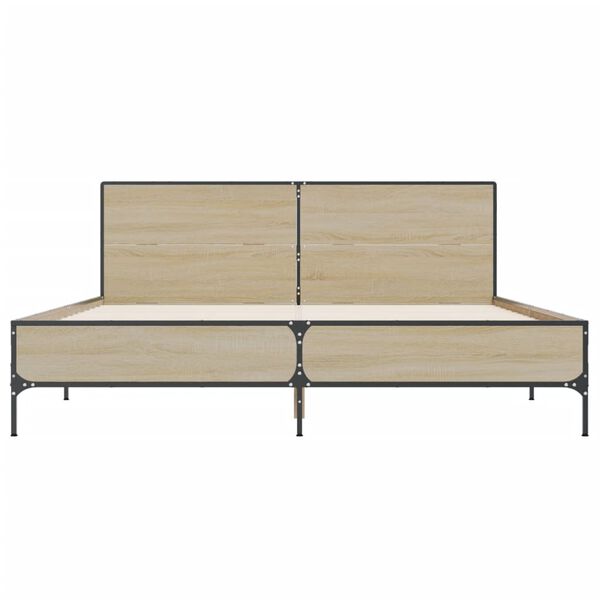 vidaXL Bed Frame without Mattress Sonoma Oak 120x190 cm Small Double