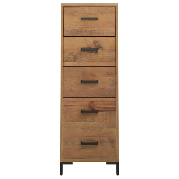 vidaXL Chest of Drawers 42x35x110 cm Solid Pinewood