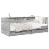 vidaXL Daybed with Drawer with Shelf Grey Sonoma Engineered Wood