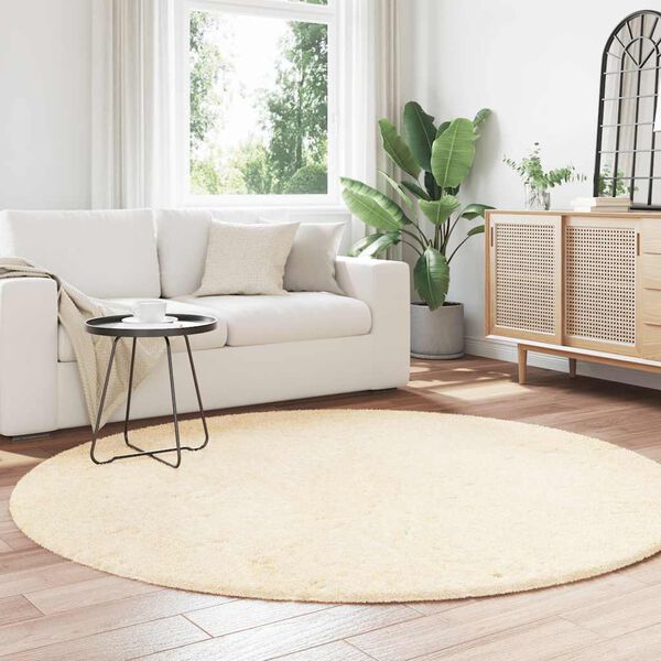 vidaXL Shaggy Rug High Pile NAVARRA Cream 200x200 cm Polyester