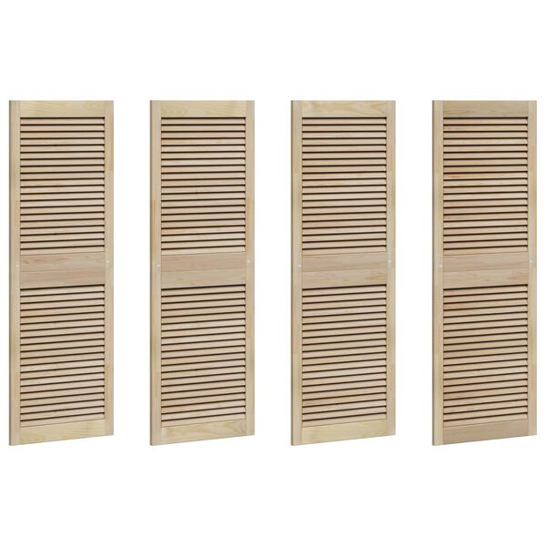 vidaXL Cabinet Door 4 pcs Natural 140.5 x 2 x 49.5 cm Solid Pine Wood