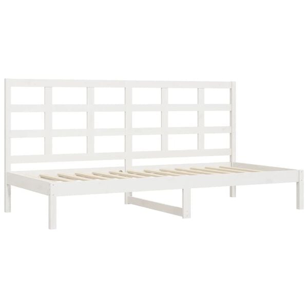 vidaXL Day Bed without Mattress White 90x200 cm Solid Wood Pine
