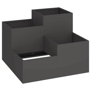 vidaXL Garden Planter Black 80 x 80 x 60 cm Steel