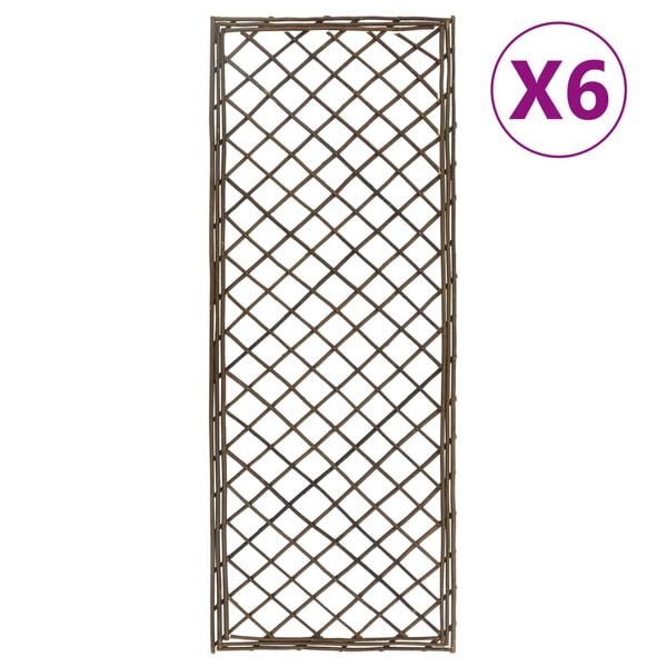 vidaXL Garden Trellises 6 pcs 30x120 cm Willow