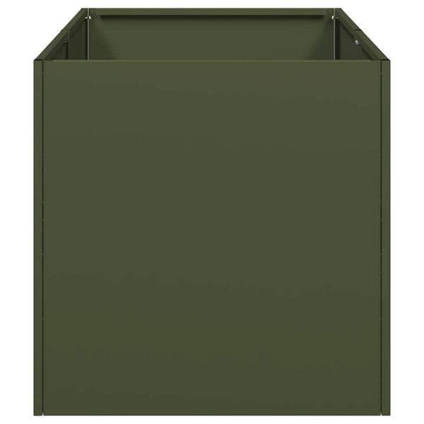 vidaXL Planter Olive Green 40x80x40 cm Cold-rolled Steel
