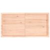 vidaXL Wall Shelf 120x60x(2-4) cm Untreated Solid Wood Oak