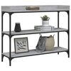 vidaXL Console Table with Shelves Grey Sonoma 100x30x80 cm