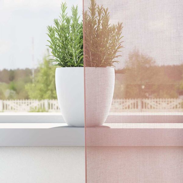 vidaXL Voile Curtains with Grommets 2 pcs Pink 140x175 cm