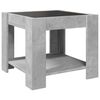 vidaXL Coffee Table with LED Concrete Grey 53x53x45 cm Engineered Wood