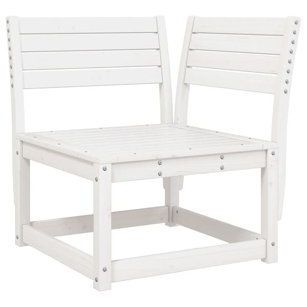 vidaXL 4 Piece Garden Lounge Set White Solid Wood Pine